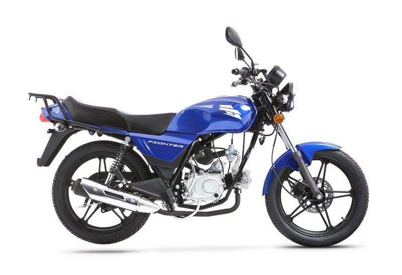 Motorrad Fighter 50 F-S schwarz 45 km/h Euro 5 Schaltmoped Mokick 50ccm 4 Takt Kleinkraftrad Krad