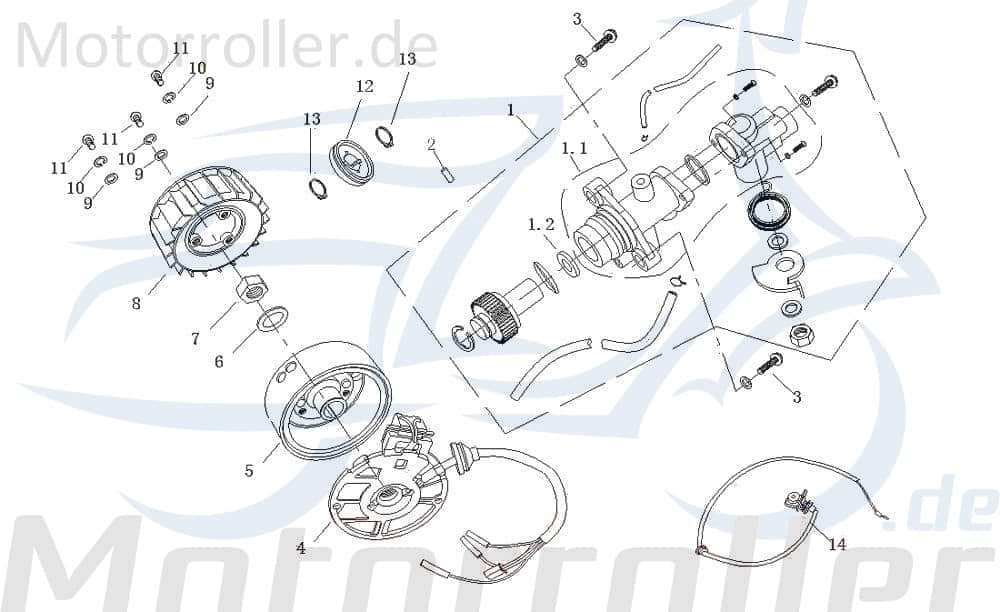 AGM GMX 450 One Schraube Roller 50ccm 4Takt GB-T9074.1-M5X16 Motorroller.de M5x16mm verzinkt Bundschraube Maschinenschraube Flanschschraube 139QMB