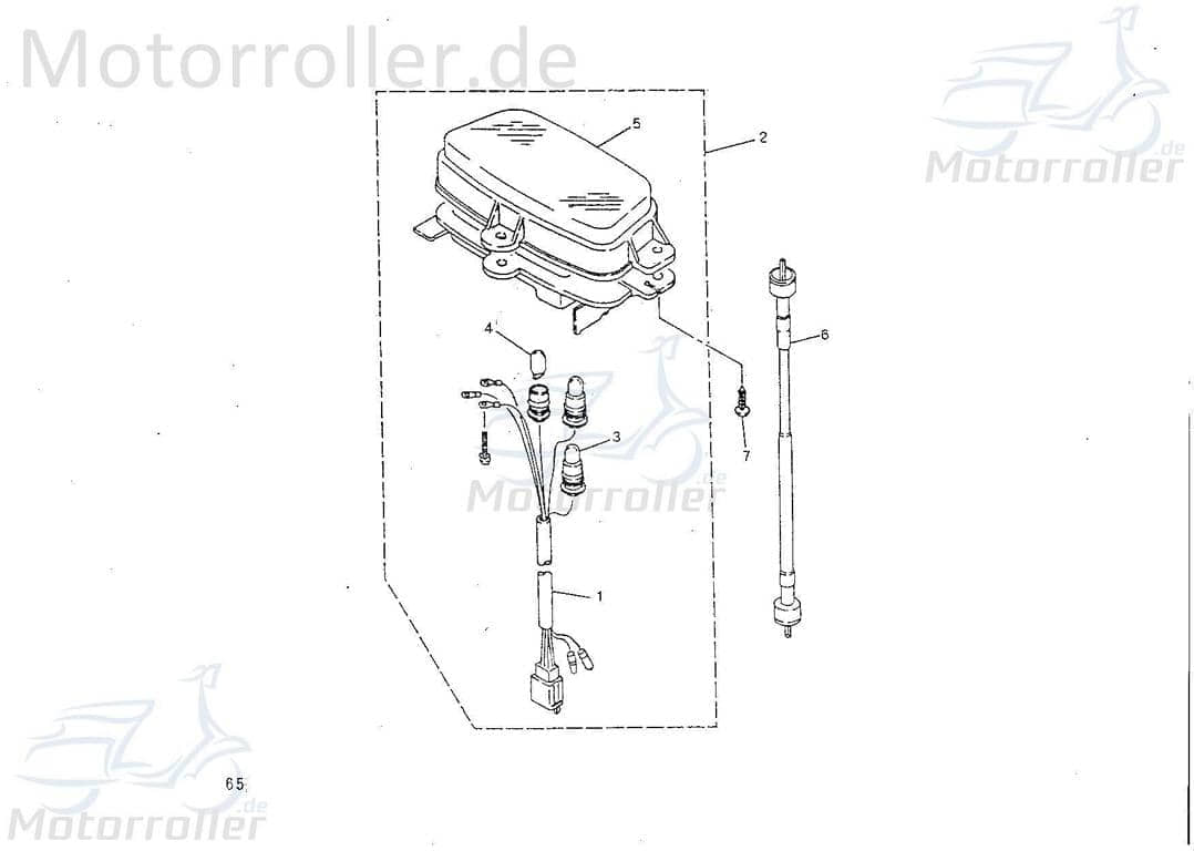 SMC Kontra B 50 Tachoglas Roller 50ccm 2Takt 55530-NHF-00 Motorroller.de Tachometerscheibe Tachometerabdeckung Tachoglasscheibe Tachosichtglas Mokick