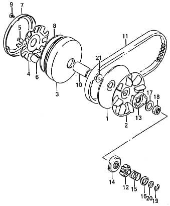 Schraube Kreidler Florett RMC-E 50 Maschinenschraube FIG E8-9 Motorroller.de Bundschraube Flanschschraube Flansch-Schraube Maschinen-Schraube Motorrad