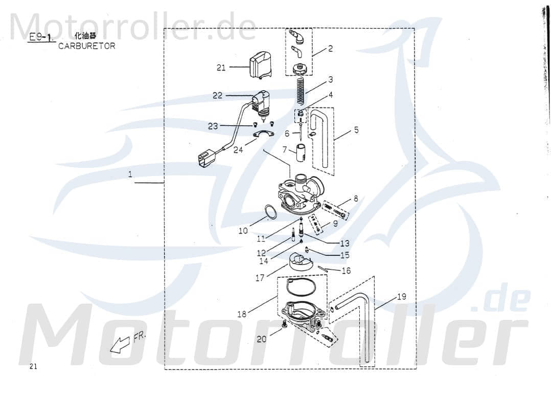 O-Ring Vergaser Dichtung D1900-TB1-0100