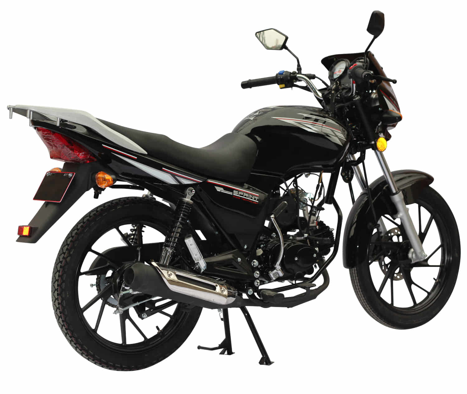 Motorrad Fighter 50 Sprint-S schwarz 45 km/h Euro 5 Schaltmoped Mokick 50ccm 4 Takt Kleinkraftrad Krad