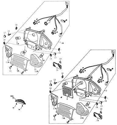 Blinkerglas rechts klar Rex RS450 Blinker-Glas 50ccm 4Takt Motorroller.de Blinker-Abdeckung Blinkerabdeckung Blinkerkappe Blinker-Kappe Winker-Glas