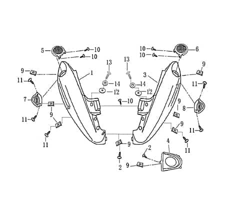 Heckverkleidung mit Dekor links Firejet 1020309-1-C-R