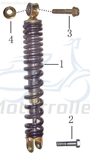 Stoßdämpfer Federbein hinten schwarz Länge = 307mm d 130883381602