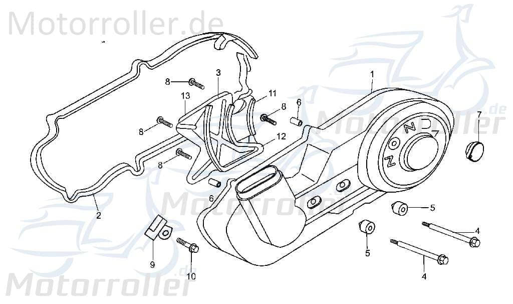 Kasea Straßenbuggy 250 Gummibuchse 250ccm 4Takt 172MM-11347 Motorroller.de Silentblock Silentlager Silentbuchse Lagerbuchse Motorlager Lagerhülse