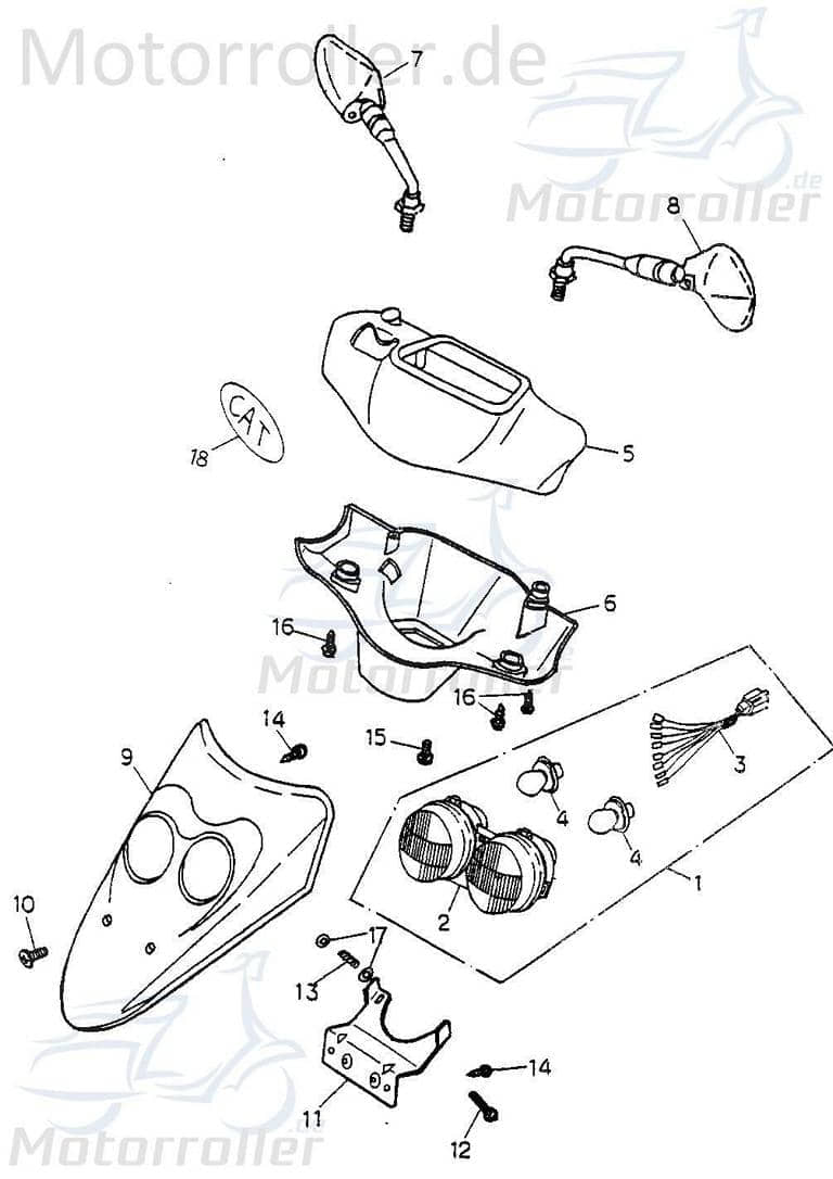 Adly Bundschraube M6x20mm ATV 300 Sport Quad 272ccm 4Takt Motorroller.de Maschinenschraube Flanschschraube Flansch-Schraube Maschinen-Schraube UTV
