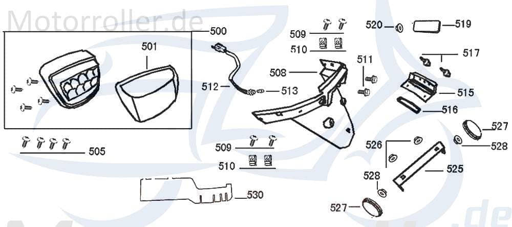 CPI Oliver 50 City Spritzschutz 50ccm 2Takt 80106-ALA6-9000 Motorroller.de Schutzblech Schmutzfänger Schutz-Blech Radabdeckung Radlauf Spritzlappen
