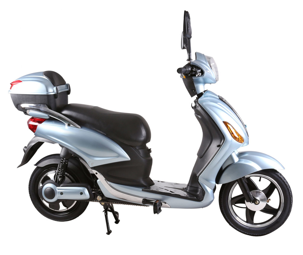 Elektroroller Scoody 25 Classic L ZT-09AL silber-blau 250W 25 km/h Lithium-Ionen-Akku E-Scooter E-Roller Mofa