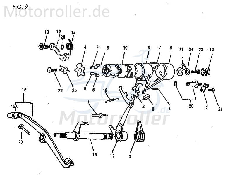Schaltgabel Clip von Jincheng 140019
