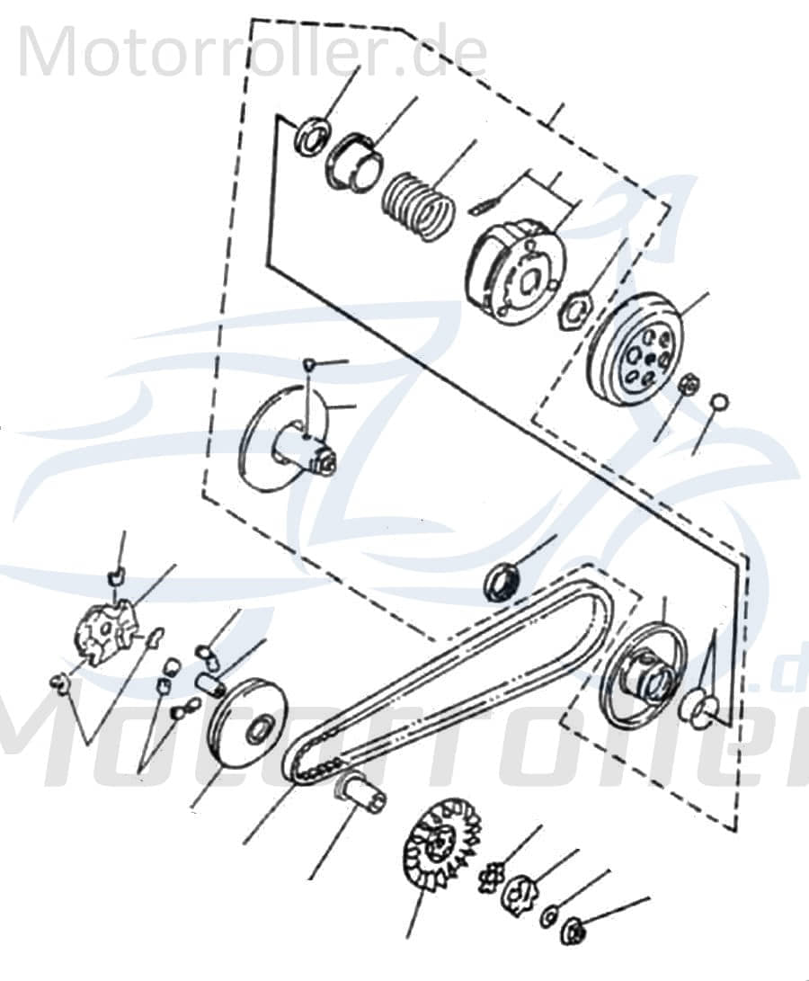 SMC Scooter Buchse 13x18x31,5mm 50ccm 2Takt 93510-1318315 Motorroller.de Variomatik mit Begrenzung Hülse Distanzhülse Lagerbuchse Distanz-Hülse Rex 25