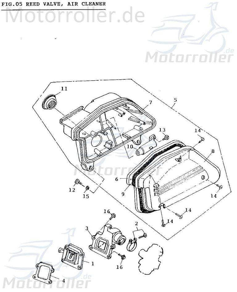 Einlassmembrane 50ccm 2Takt Aeon Cobra 50 Quad ATV KW13985 Motorroller.de Membranventil Membranblock Membran-Ventil Zylindereinlassmembrane 1E40QMB
