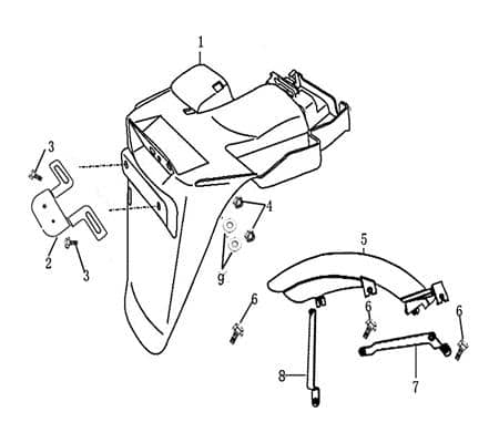 Spritzschutz alte Version GMX 450 One 4Takt 700444