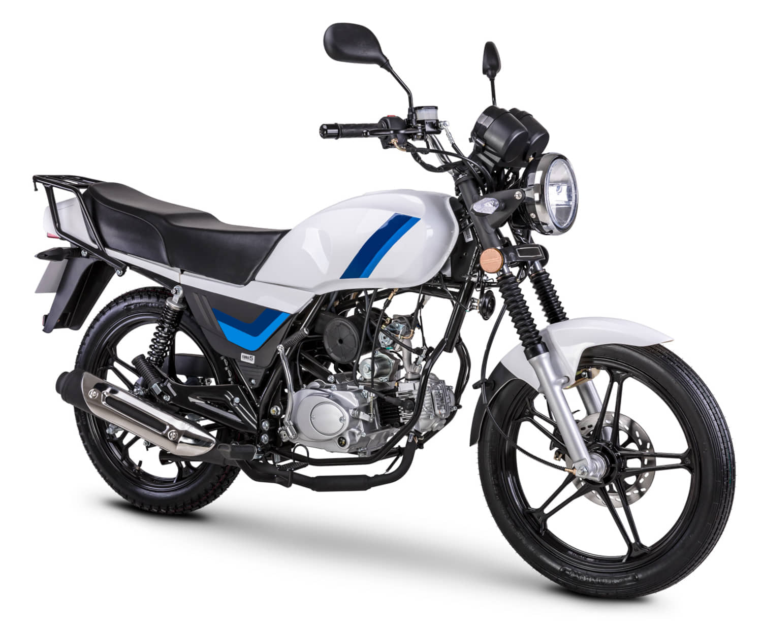 Motorrad Fighter 50 C-RS weiß 45 km/h Euro 5 Schaltmoped Mokick Kleinkraftrad