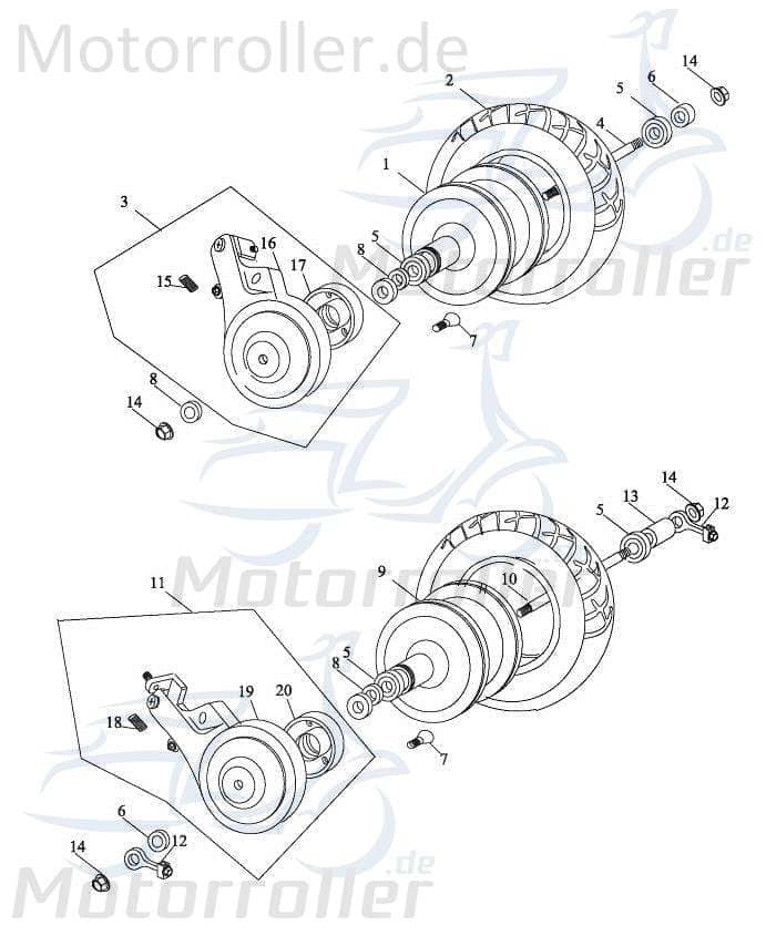 Adly Fun Cruiser FC 20 Riemeneinsteller Adly Fun Cruiser FC 20 40543-165-000 Motorroller.de 50ccm-elektro Scooter Ersatzteil Service Inpektion