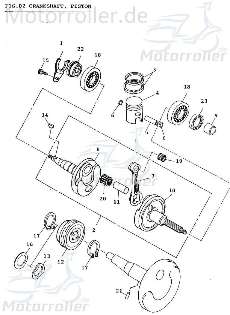 Sicherungsblech Kurbelwelle rechts 1E40QMB Rex 25 50ccm 2Takt Motorroller.de Stahlplatte Halter Montageschiene Fixierung Halterung Montageplatte