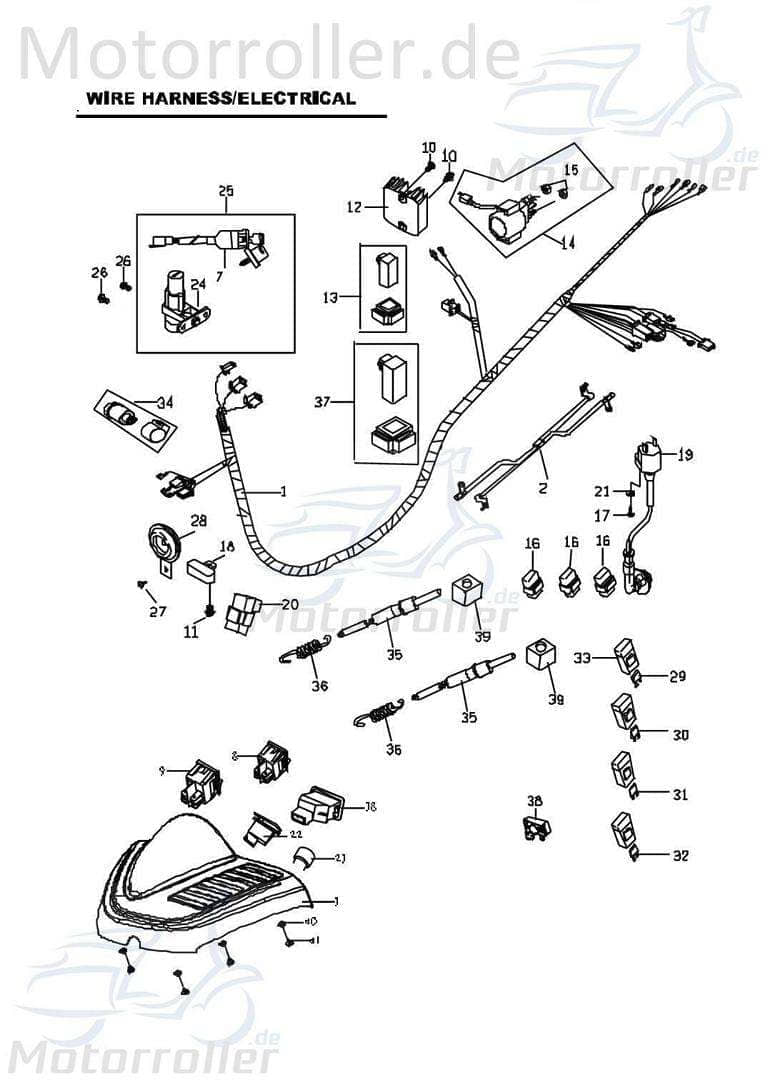PGO Gleichrichter / Regler Big Max 50 Roller 50ccm 2Takt Motorroller.de Spannungsregler Laderegler Stromregler Lade-Regler Spannungs-Regler Scooter