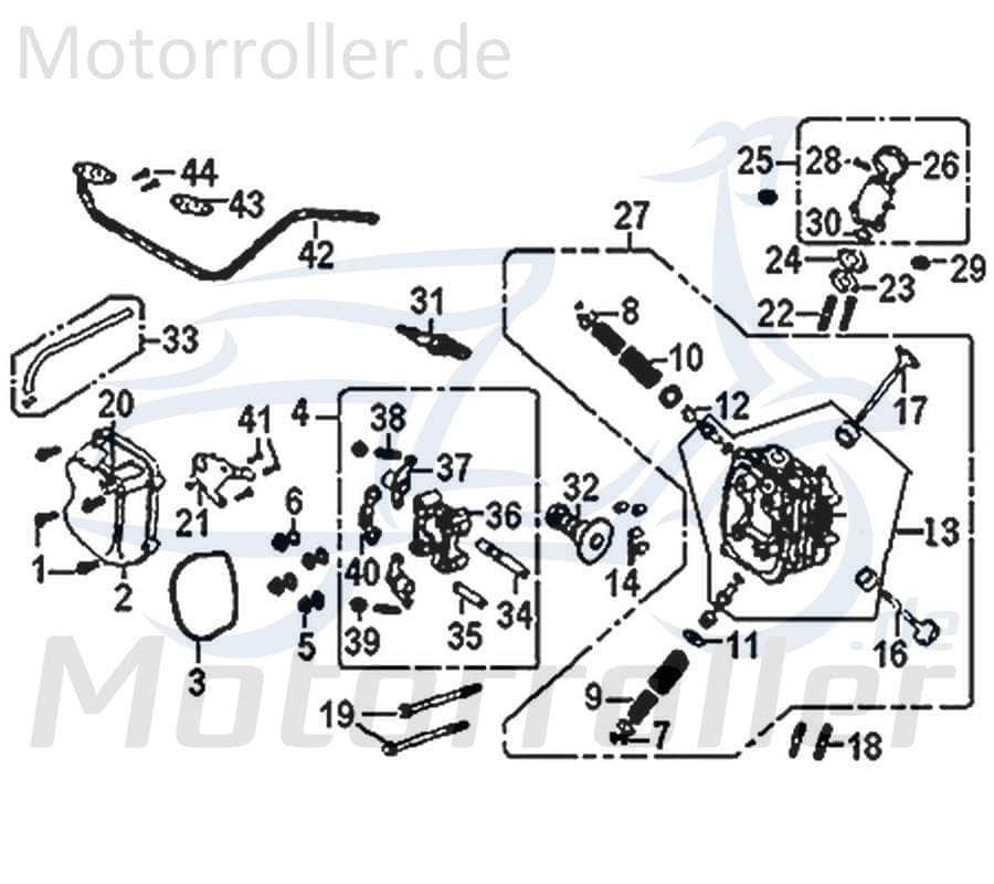 Isolator Dichtung Ansaugstutzen Scooter Roller 742040 Motorroller.de Ansaugstutzen-Dichtung Dichtung-Ansaugstutzen Ansaug-Krümmer Zwischenstück