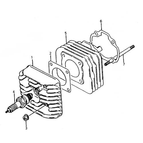 Rex RS250 Zylinderfußdichtung Roller 50ccm 2Takt 87406 Motorroller.de Zylinderdichtung Fuß-Dichtung Zylinderfuß-Dichtung 50ccm-2Takt Scooter Kreidler
