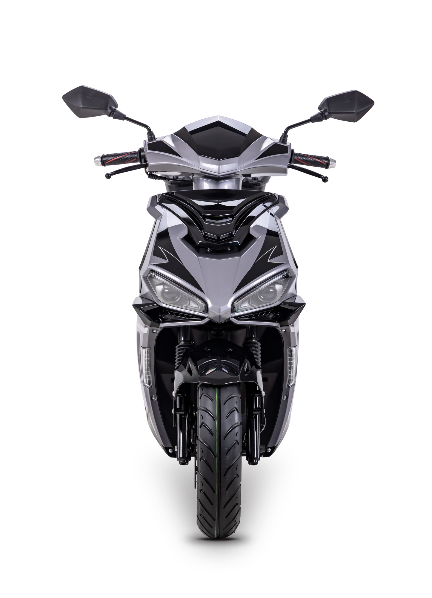 Motorroller Fighter R 777 Sport schwarz-grau 45 km/h Euro 5 mit Topcase Scooter Mokick Roller