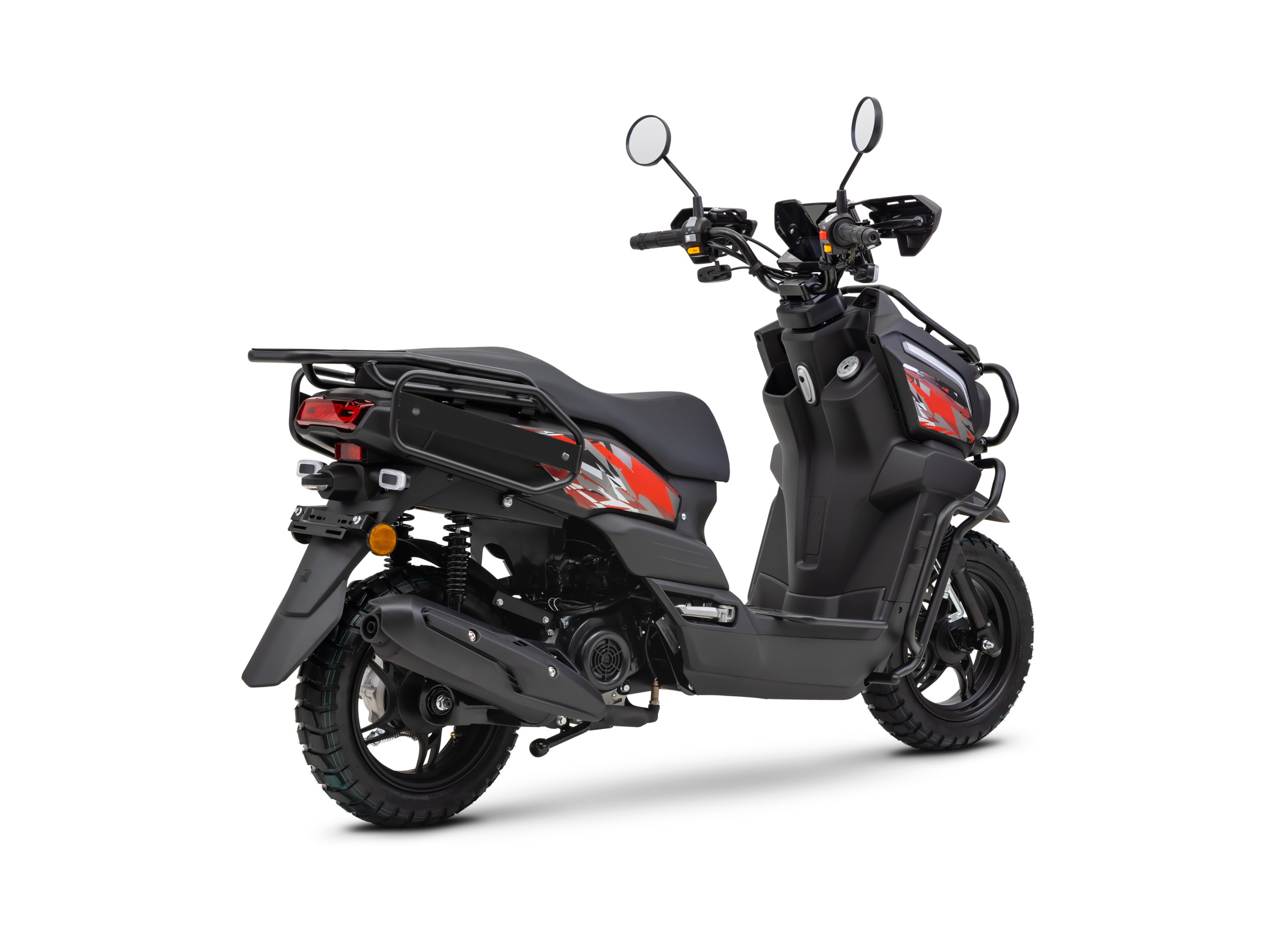 Motorroller Fighter 50 RT schwarz 45 km/h Euro 5 Scooter Mokick Roller