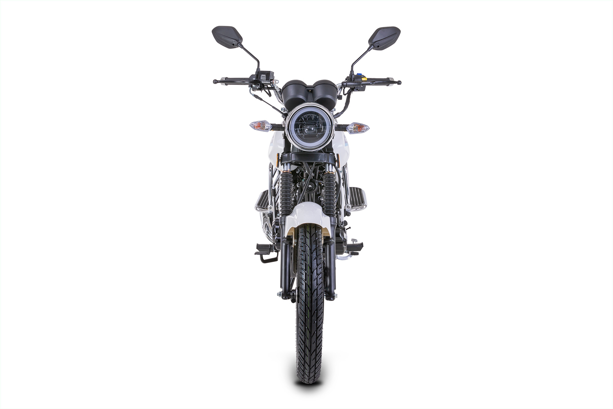 Motorrad Fighter 125 C-RS weiß 90 km/h Euro 5+ Schaltmoped Mokick Kleinkraftrad