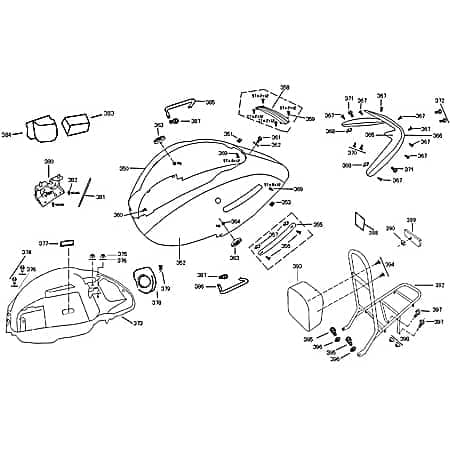 Hagebau Palermo 50 Sitzbankverschluss 50ccm 4Takt 77235-DGW-9000 Motorroller.de Spezial Sitzbankverriegelung FIG. F14 NO. 50ccm-4Takt Scooter Service