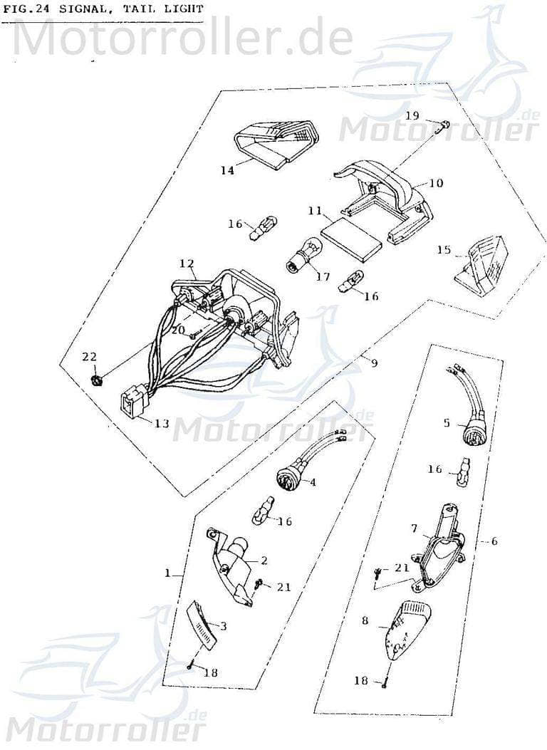 Baotian BT49QT-9 4T Schalter Seitenständer 50ccm 4Takt BAO-BT50QT-9-181800 Motorroller.de Unterbrecher Seitenständerschalter Unterbrecherschalter