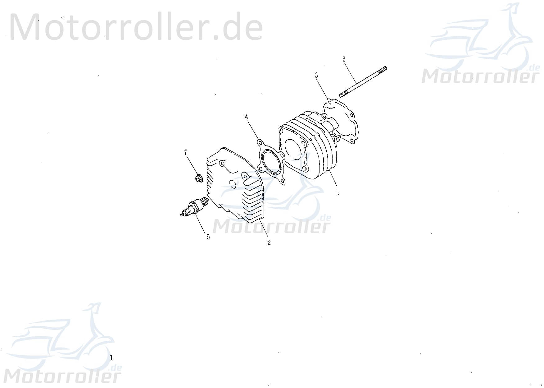 Zylinder Grauguss 40mm 31130201 2Takt 50ccm liegender Minarelli Moto