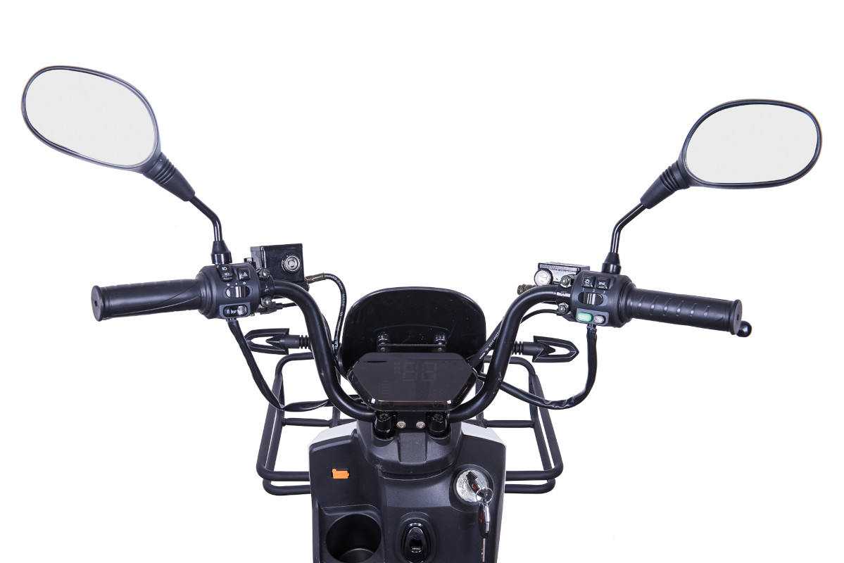 Dreirad Scoody E Trike ZT-29B 45 km/h rot 2x800 Watt Lithium-Ionen Elektroroller E-Scooter E-Roller Dreiradroller mit 2 Akkus