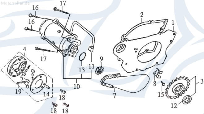 Barossa Cheetah 250 Halter Quad 250ccm 4Takt 23632-CBT-00 Motorroller.de Halterung Haltebügel Halteblech Halte-Blech Halte-Bügel 250ccm-4Takt ATV Rex