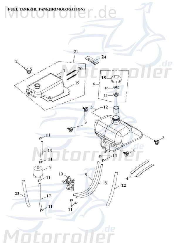 Adly Isolationsdichtung Minarelli liegend hinten 50ccm 2Takt Motorroller.de Verkleidung Quad ATV ATV 50 II Utility XXL AC ATV 50 RS XXL AC weiß-blau