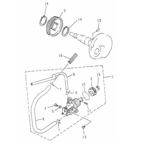 Rex Scooter 50 Oil-Pump 50ccm 2Takt Ölpumpe Motorroller.de Öl-Pumpe 1E40QMB YY50QT-28 50cc 2T Minarelli liegend Oil-Pumpe Oilpumpe