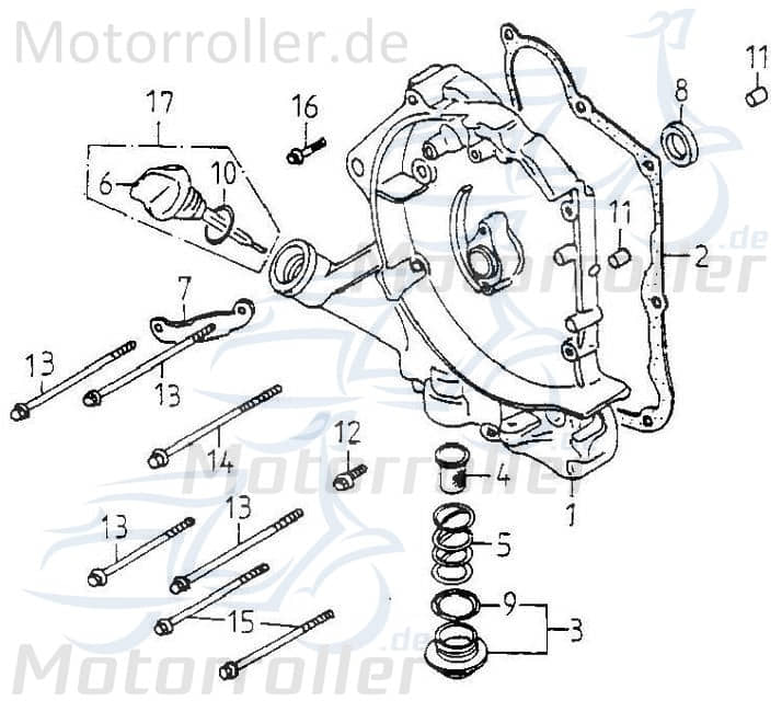 Adly Ölkontrollschraube Ölmessstab Ölpeilstab 272ccm 4Takt Motorroller.de Ölstab 152QMI Quad ATV ATV 300 Crossroad Sentinel ATV 150 Crossover UTV