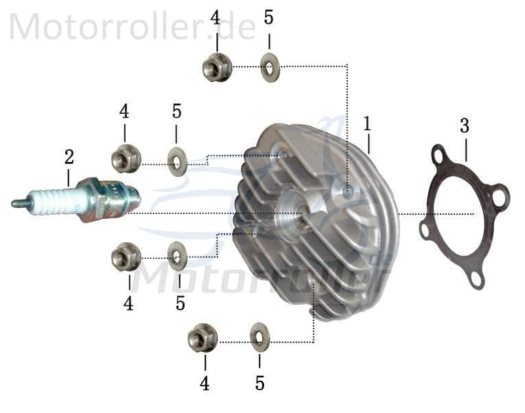 Zylinderkopfdichtung 2Takt 50ccm 1E40QMB YYGY0500-0203