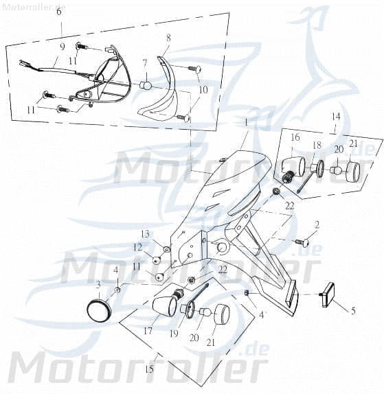 Adly Panther 50 Kennzeichenhalter 50ccm 2Takt 80115-159-000 Motorroller.de Nummernschildhalter Kennzeichen-Halter Kennzeichenhalterung Scooter Service
