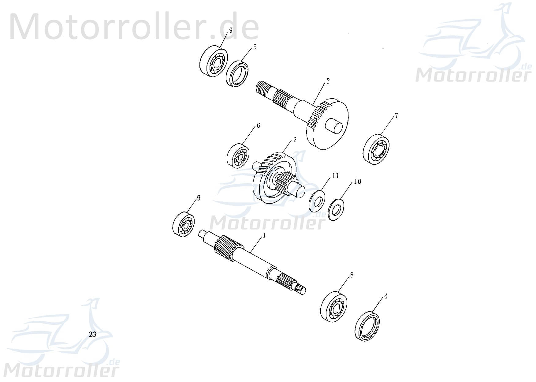 Radialkugellager Buchse Hülse 6203 C3 Motorroller.de