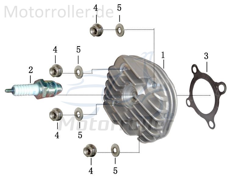 Zylinderkopfdichtung 2Takt 50ccm 1E40QMB 1PE40QMB-018