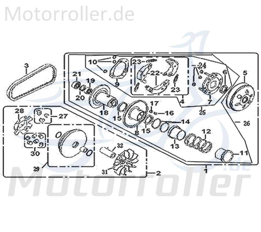 Kreidler Flory 125 Classic Fliehkraftrollen 10,5g 742111 Motorroller.de Variomatikrollen Fliehgewichte Variorollen Ersatzteil Service Inpektion