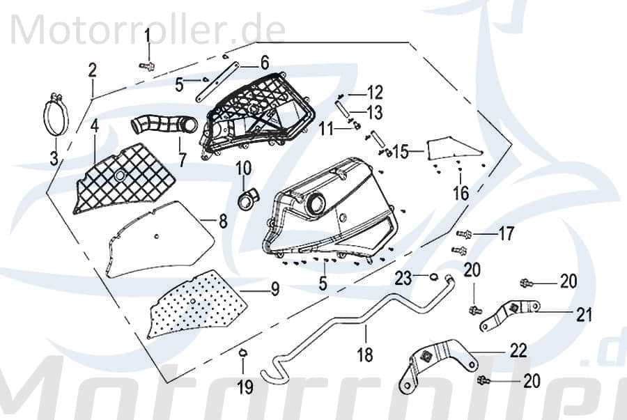 Ansaugstutzen 125ccm 4Takt Luftfilter 49002N120000