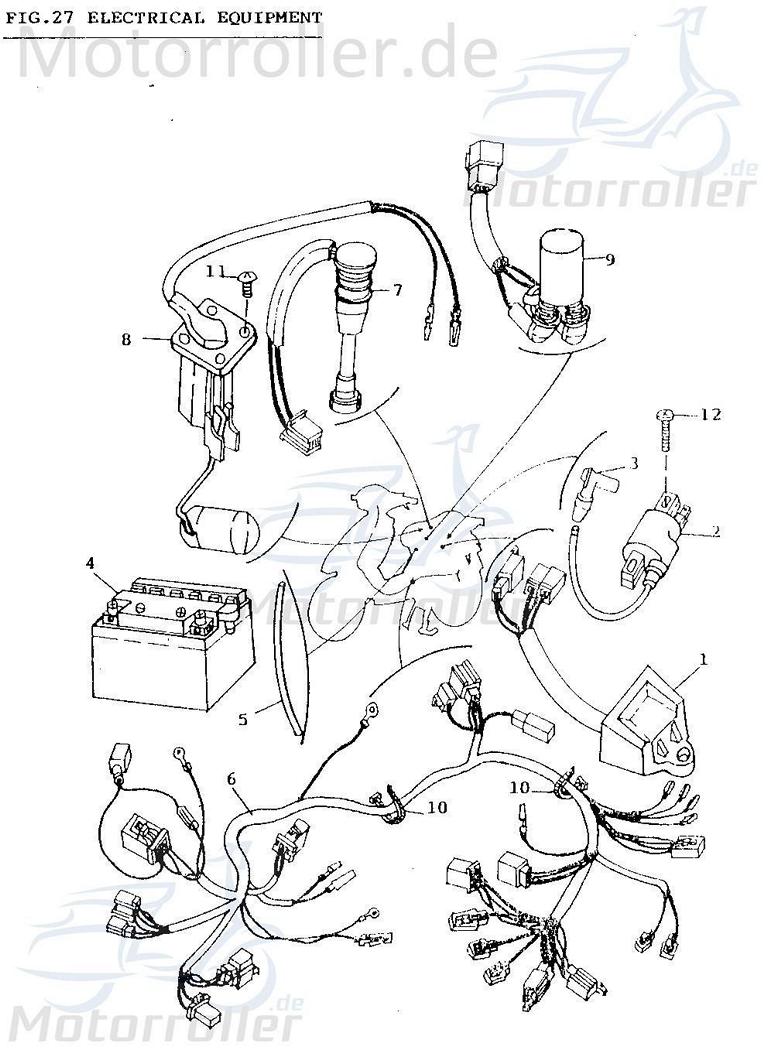Baotian BT49QT 9S1 Handbremszylinder 50ccm 4Takt 406100-TA9-0000 Motorroller.de Hauptbremszylinder Bremspumpe Hydraulik-Pumpe Handbremspumpe 139QMB