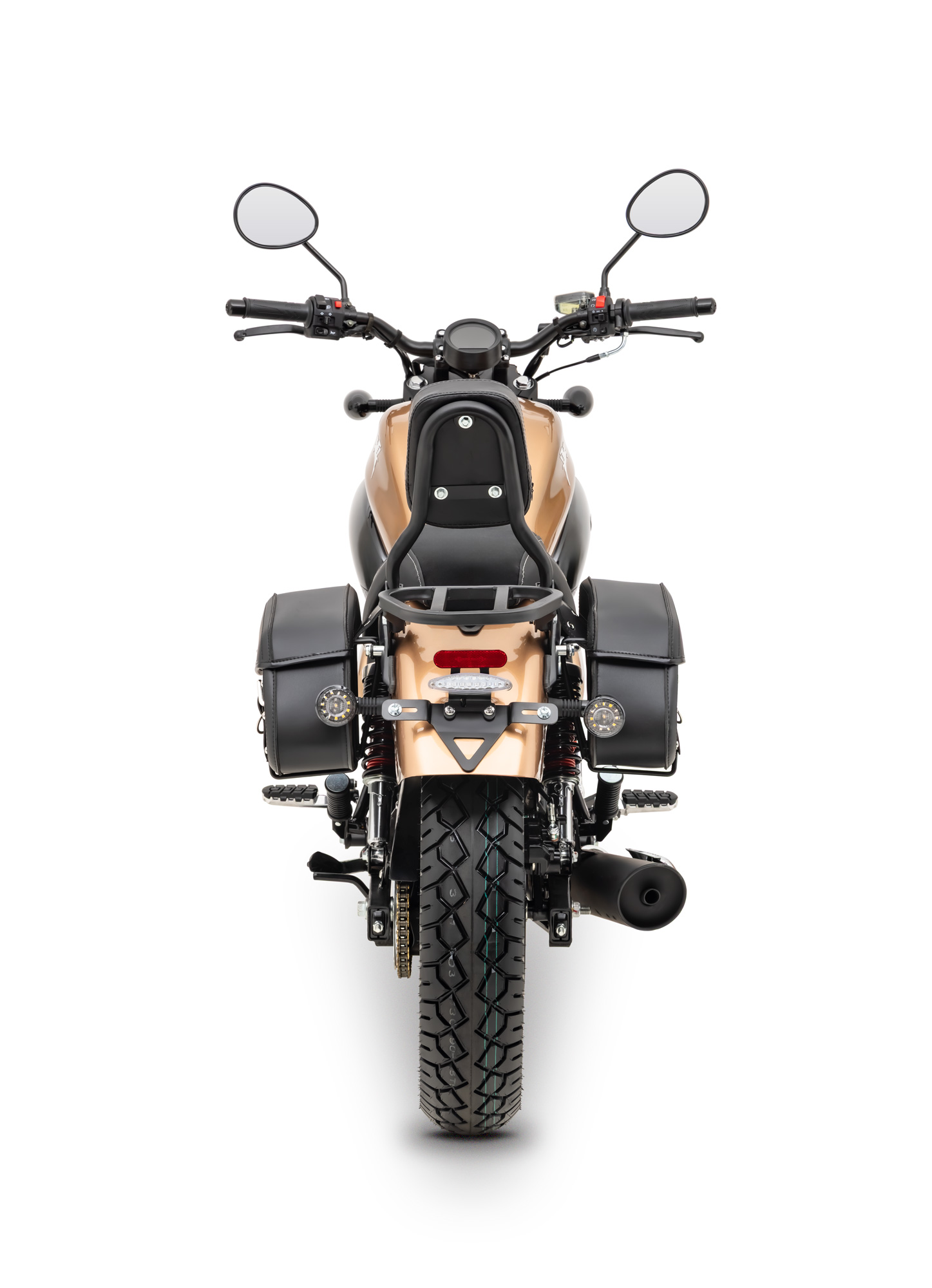 Motorrad Fighter 125 S-RS braun 90 km/h Euro 5+ Schaltmoped Chopper 125ccm 4 Takt Leichtkraftrad Krad Kraftrad