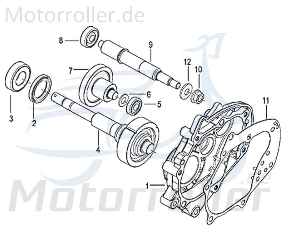 Kreidler Insignio 125 2.0 Vorgelegewelle 750099 Motorroller.de 125ccm 4Takt Getriebewelle 125ccm-4Takt Scooter Original Ersatzteil