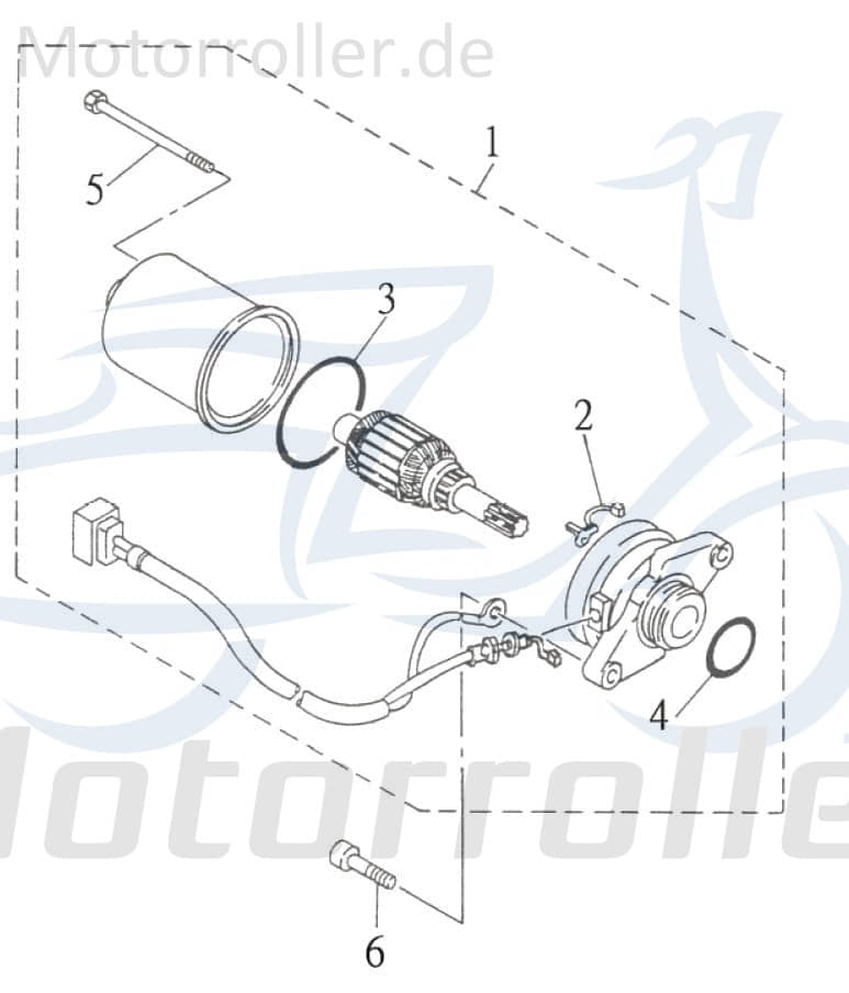 Kreidler F-Kart 100 Anlasser 100ccm 2Takt 35800-NAN-00 Motorroller.de Starter Anlasser-Motor Elektrostarter E-Starter Anlassermotor Elektro-Starter