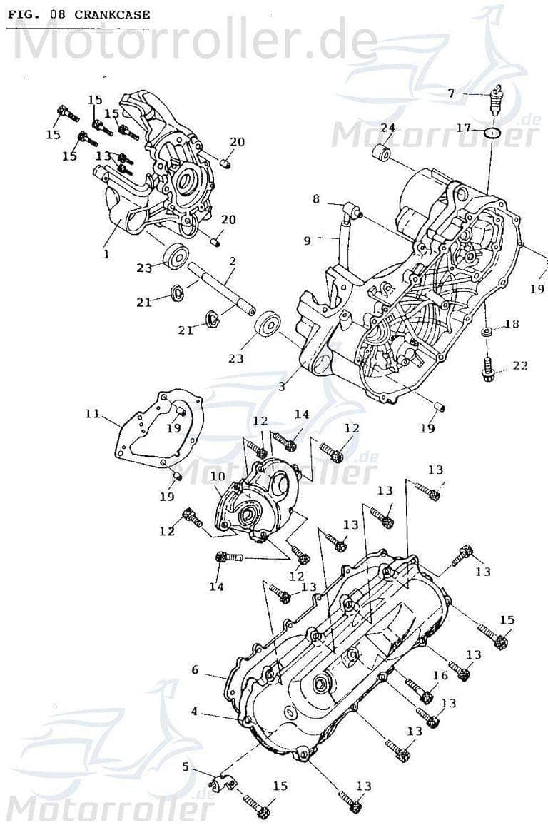 Hülse Passhülse Motorgehäuse 8.5x10x16mm Passbuchse 31131802-2