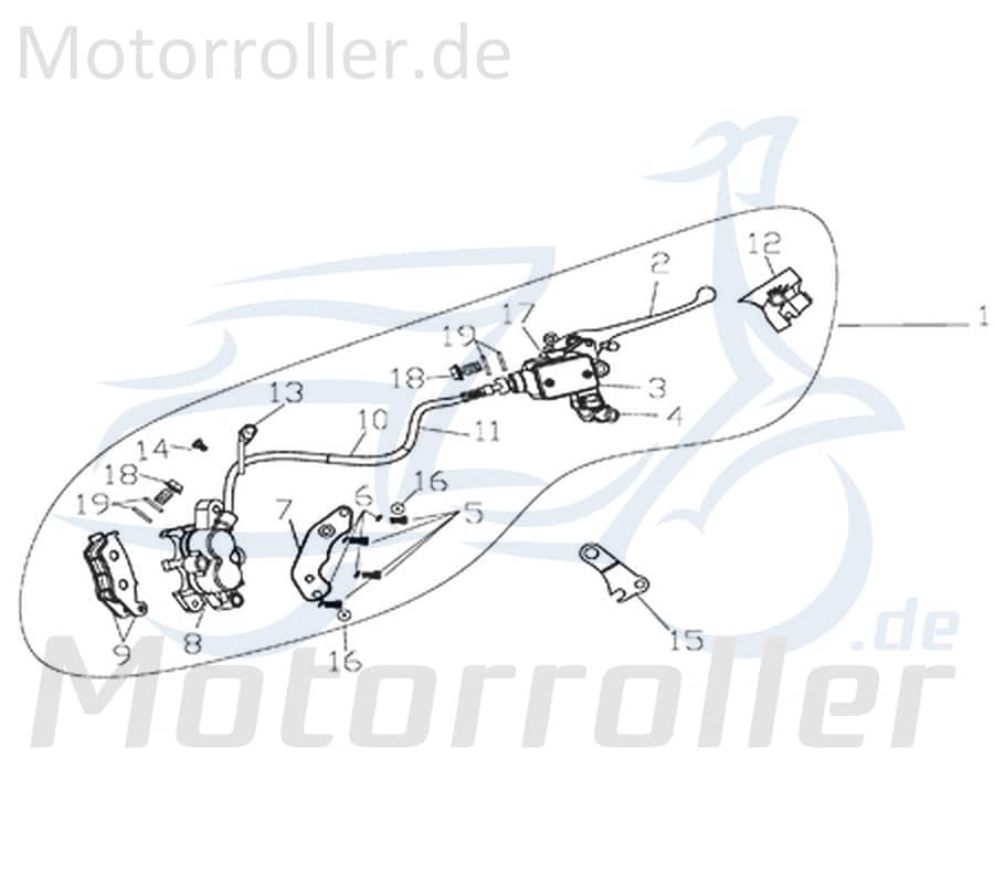 Rex Supermoto 125 DD Halter Befestigung 125ccm 4Takt 730833 Motorroller.de Halterung Haltebügel Halteblech Halte-Blech Halte-Bügel 125ccm-4Takt Moped
