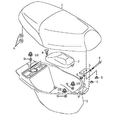 Mutter M6 gelb verzinkt Rex RS450 Flanschmutter 50ccm 4Takt Motorroller.de Sechskantmutter Bundmutter Sechskant-Mutter Flansch-Mutter Maschinenmutter