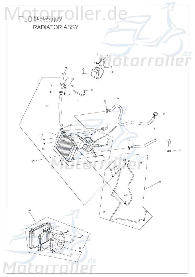 PGO Wasserschlauch Bugrider 250 Rohr Buggy 250ccm 4Takt Motorroller.de Wasserleitung Wasserrohr Kühlwasser Kühlwasserleitung PGO 250ccm-4Takt Service