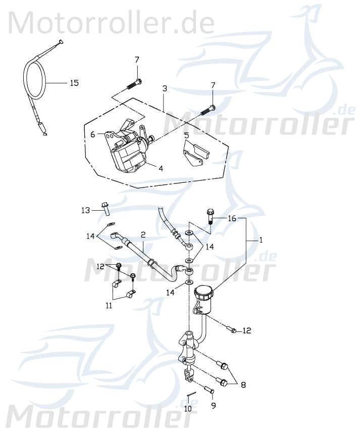 Adly Bremsbeläge hinten ATV 50 II Utility XXL AC 50ccm 2Takt Motorroller.de Bremsbelag Bremsklötze Bremsbacken Bremsschuhe Bremsbelagsatz Bremssteine