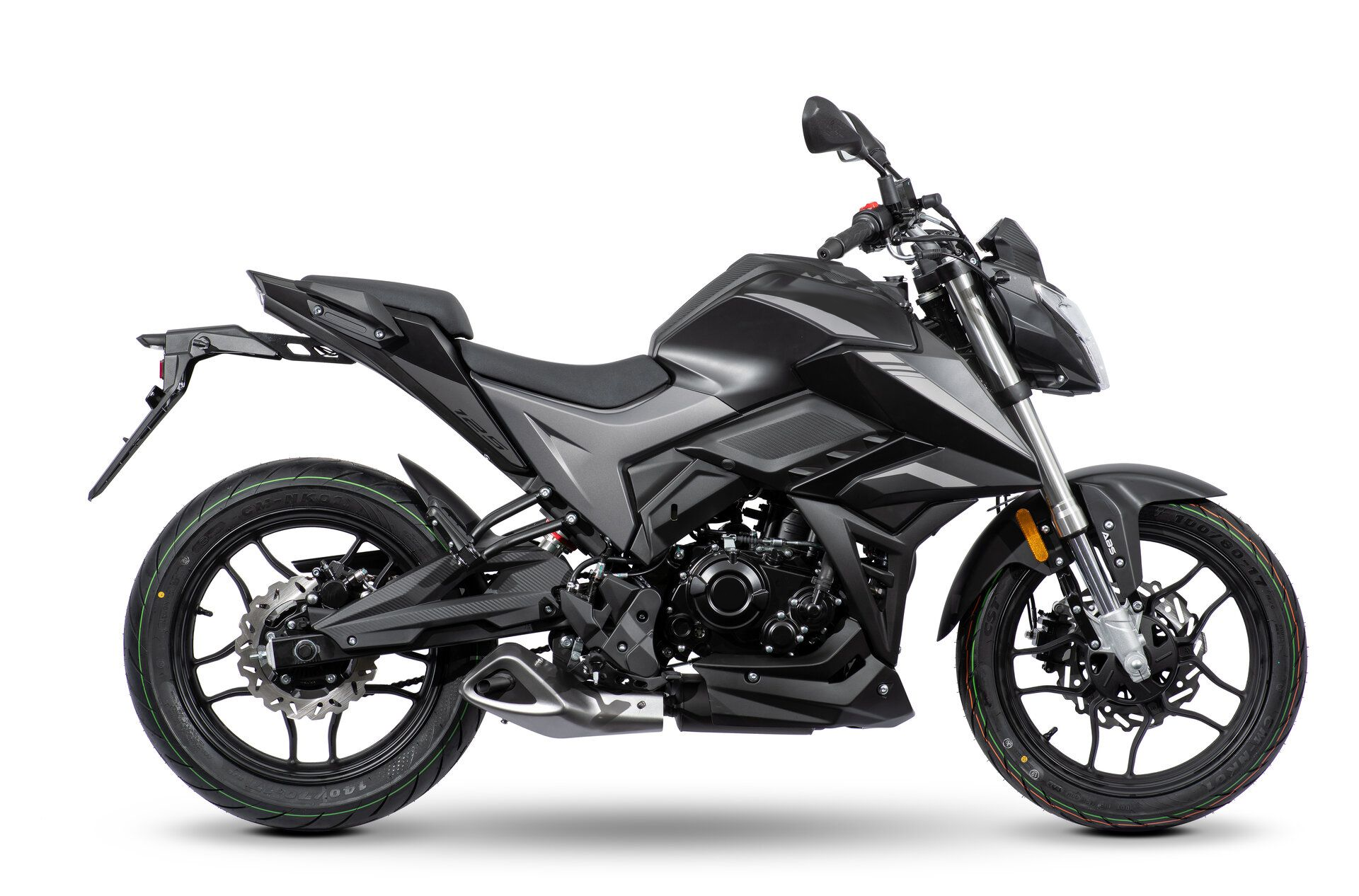 Motorrad Fighter 125 B-KS schwarz-grau 95 km/h Euro 5+ Schaltmoped Mokick Kleinkraftrad